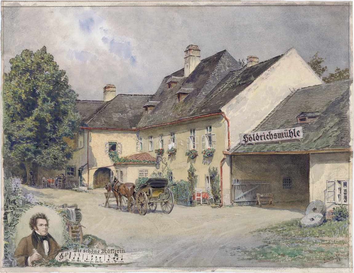 historisches gemaelde der hoeldrichsmuehle von ernst graner 1928